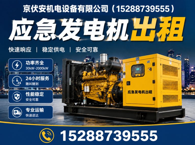 南充应急发电机出租展示图